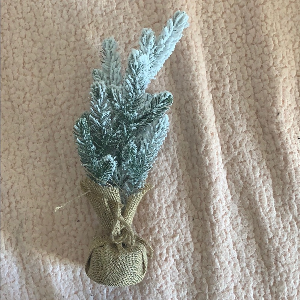 Small flocked Christmas tree decoration